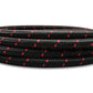 Vibrant -8 AN Two-Tone Black/Red Nylon Braided Flex Hose (10 foot roll) - Racecraft Industries