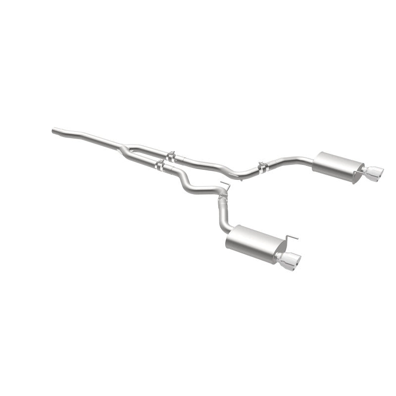 MagnaFlow Cat Back, SS, 2.5in, Street, Dual Split Polished 4.5in Tips 2015 Ford Mustang Ecoboost - Racecraft Industries