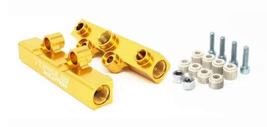 Torque Solution Top Feed Fuel Rails: 02-14 Subaru WRX / 07-18 STI - Gold - Racecraft Industries