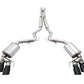 AWE Tuning 2018+ Ford Mustang GT (S550) Cat-back Exhaust - Touring Edition (Quad Diamond Black Tips) - Racecraft Industries