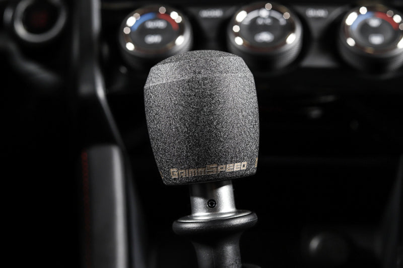GrimmSpeed Stubby Shift Knob Stainless Steel Black - M12x1.25 - Racecraft Industries
