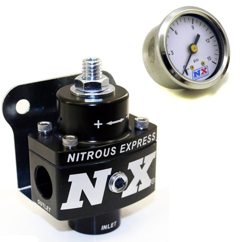 Nitrous Express Fuel Pressure Regulator Non Bypass w/Fuel Pressure Gauge - Racecraft Industries