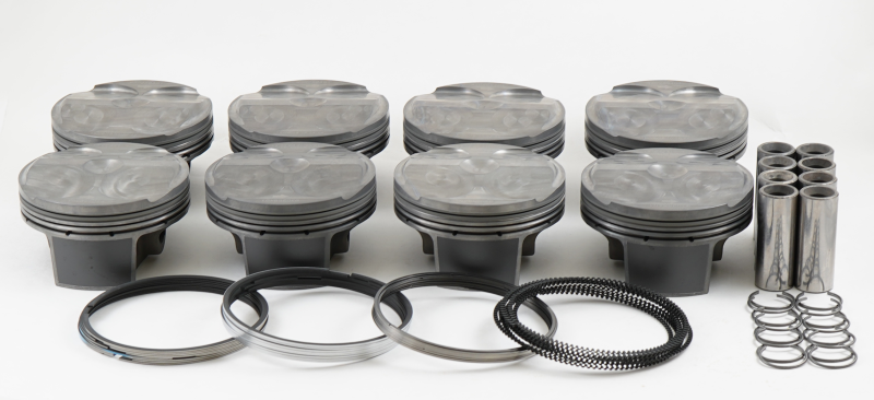 Mahle MS Piston Set of 8 Ford 5.2L Voodoo 315cid 3.710in Bore 3.661 Stk 5.9 Rod .827 Pin 7.8cc 12CR - Racecraft Industries