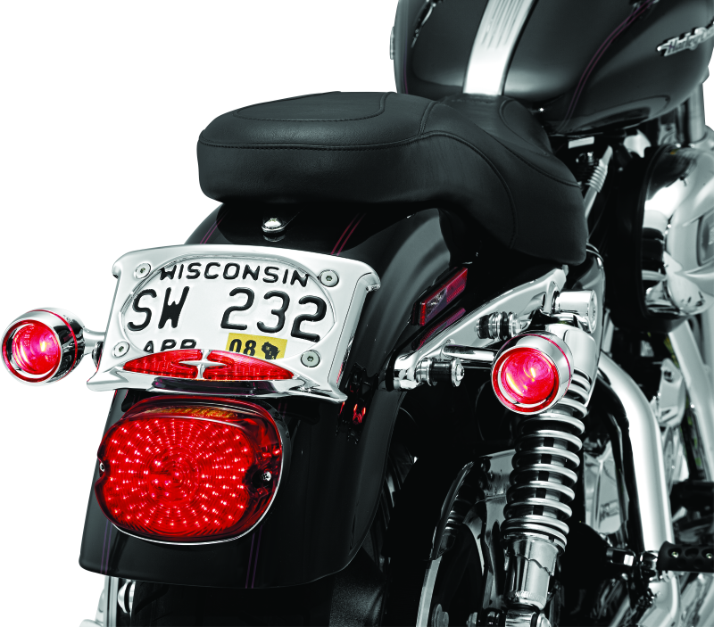 Kuryakyn Deep Dish Bezel With Red Lens Chrome - Racecraft Industries