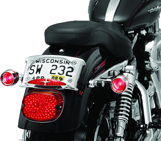 Kuryakyn Deep Dish Bezel With Red Lens Chrome - Racecraft Industries