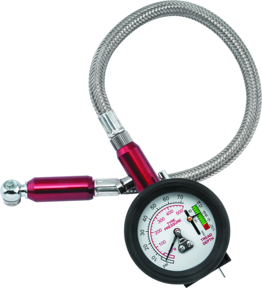 BikeMaster Tire Gauge 2-1 0-60 PSI - Racecraft Industries