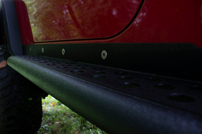 Fishbone Offroad 97-06 Jeep Wrangler TJ Steel Rock Slider - Black Textured Powdercoat - Racecraft Industries