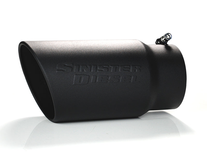 Sinister Diesel Universal Black Ceramic Coated Stainless Steel Exhaust Tip (5in to 6in) - Racecraft Industries