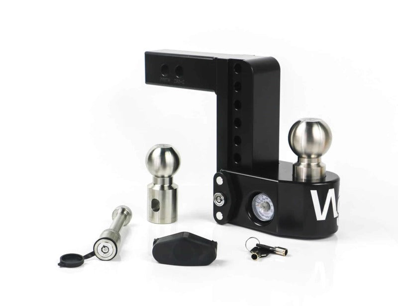 Weigh Safe 6in Drop Hitch w/Built-in Scale & 2in Shank (8K/12.5K GTWR) w/WS05 - Black Cerakote - Racecraft Industries