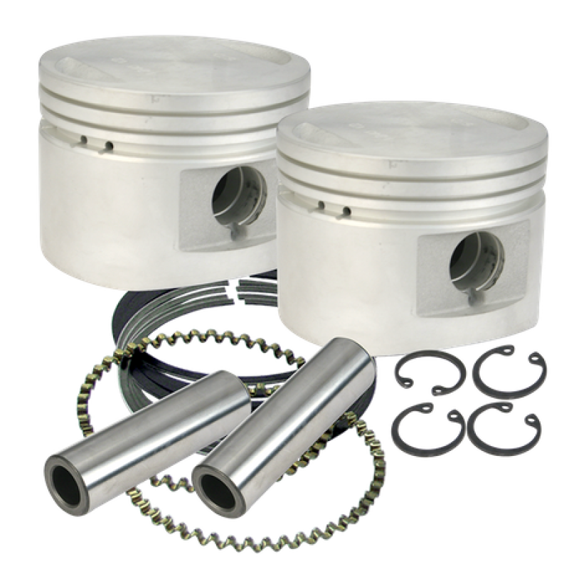 S&S Cycle 84-99 BT w/ Stock Heads Standard 80in Cast Flat-Topped Replacement Piston Kit - Racecraft Industries