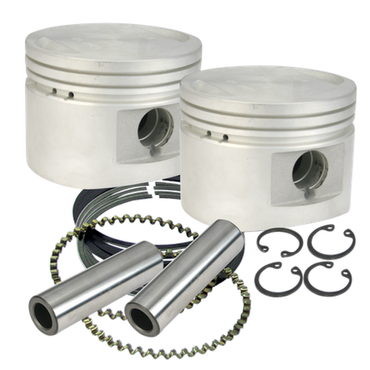 S&S Cycle 84-99 BT w/ Stock Heads Standard 80in Cast Flat-Topped Replacement Piston Kit - Racecraft Industries