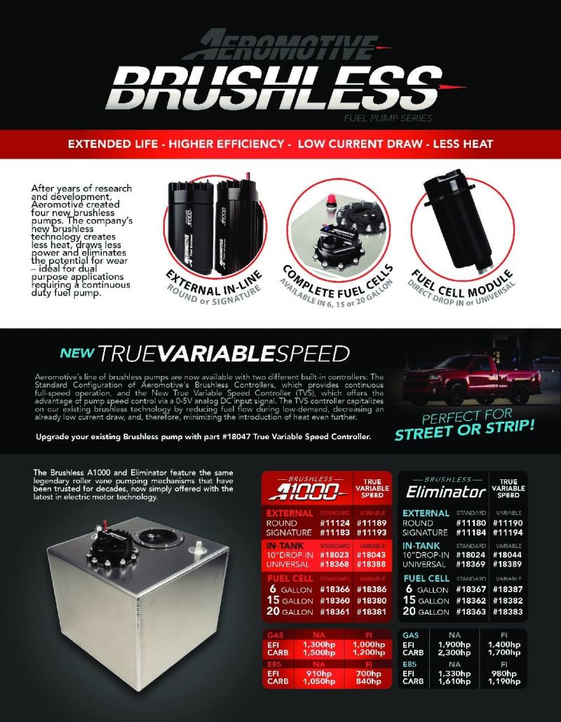 Aeromotive A1000 Brushless External In-Line Fuel Pump - Racecraft Industries