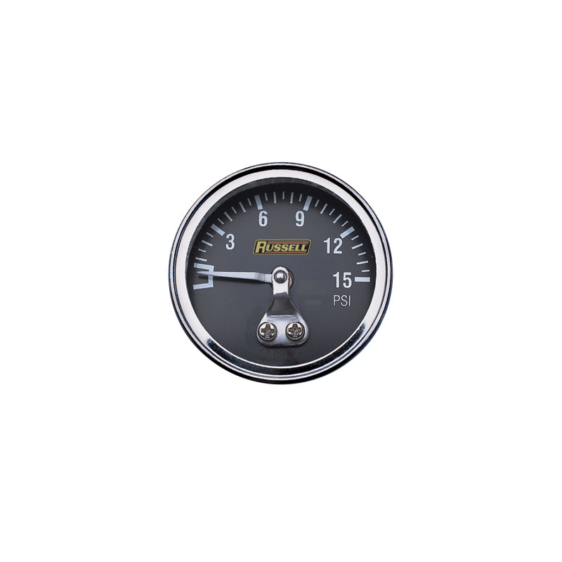 Russell Performance 15 psi fuel pressure gauge (Non liquid-filled) - Racecraft Industries