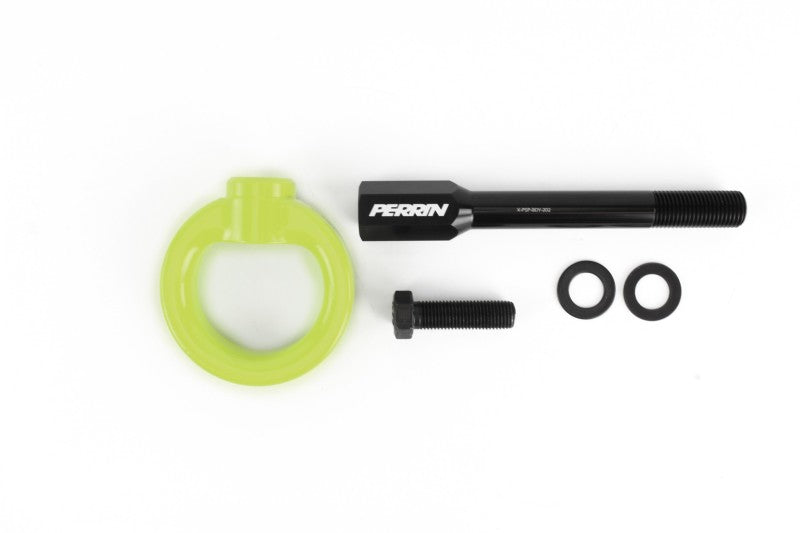 Perrin 02-07 Subaru WRX/STI Tow Hook Kit (Front) - Neon Yellow - Racecraft Industries