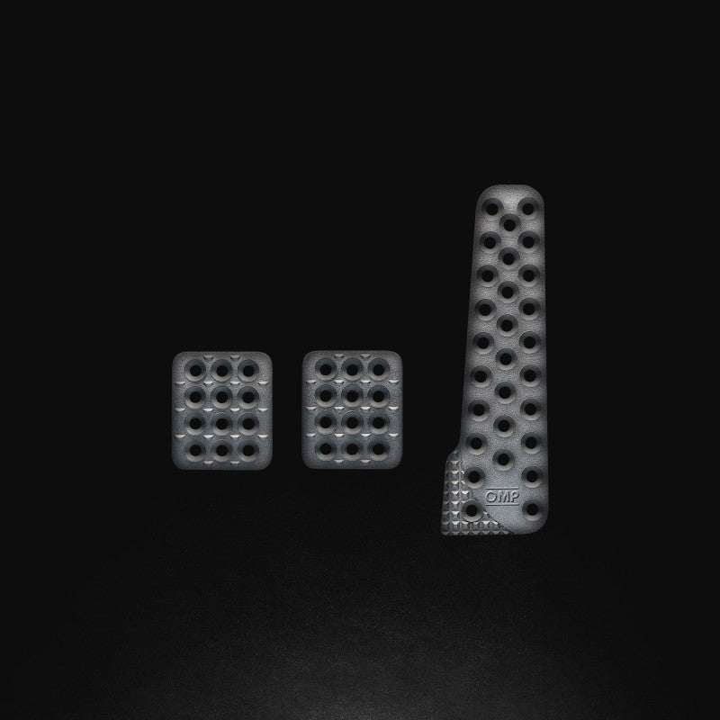 OMP Sand-Blasted Aluminum Pedals (Set of 3) - Racecraft Industries