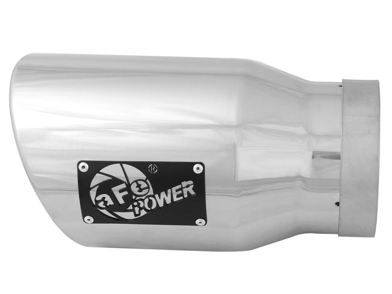 aFe Diesel Exhaust Tip Bolt On Black 5in Inlet x 7in Outlet x 12in - Right - Racecraft Industries