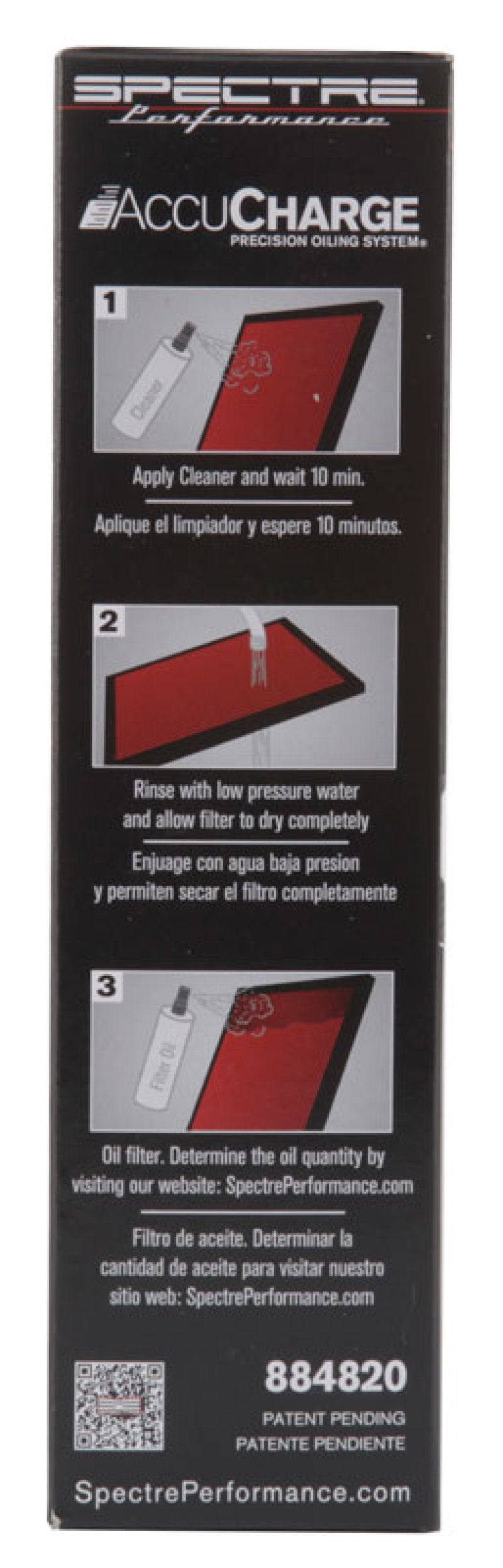 Spectre Accucharge Kit for HPR Filters - Clear - Racecraft Industries