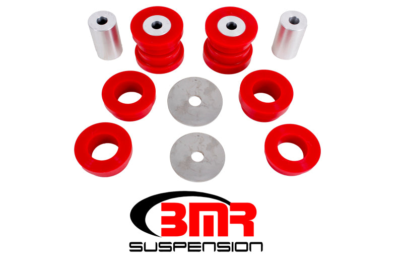 BMR 15-17 S550 Mustang Rear Cradle Bushing Kit (Polyurethane) - Red - Racecraft Industries
