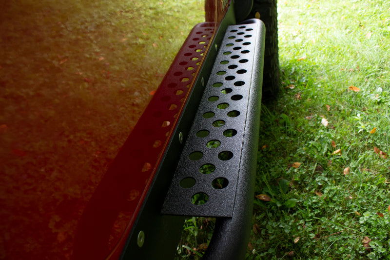 Fishbone Offroad 97-06 Jeep Wrangler TJ Steel Rock Slider - Black Textured Powdercoat - Racecraft Industries