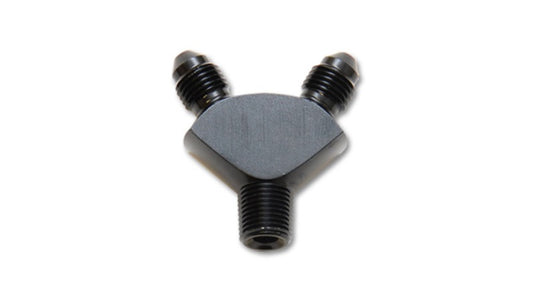 Vibrant -3AN x -3AN x 1/8in NPT Y-Adapter Fitting - Aluminum - Racecraft Industries
