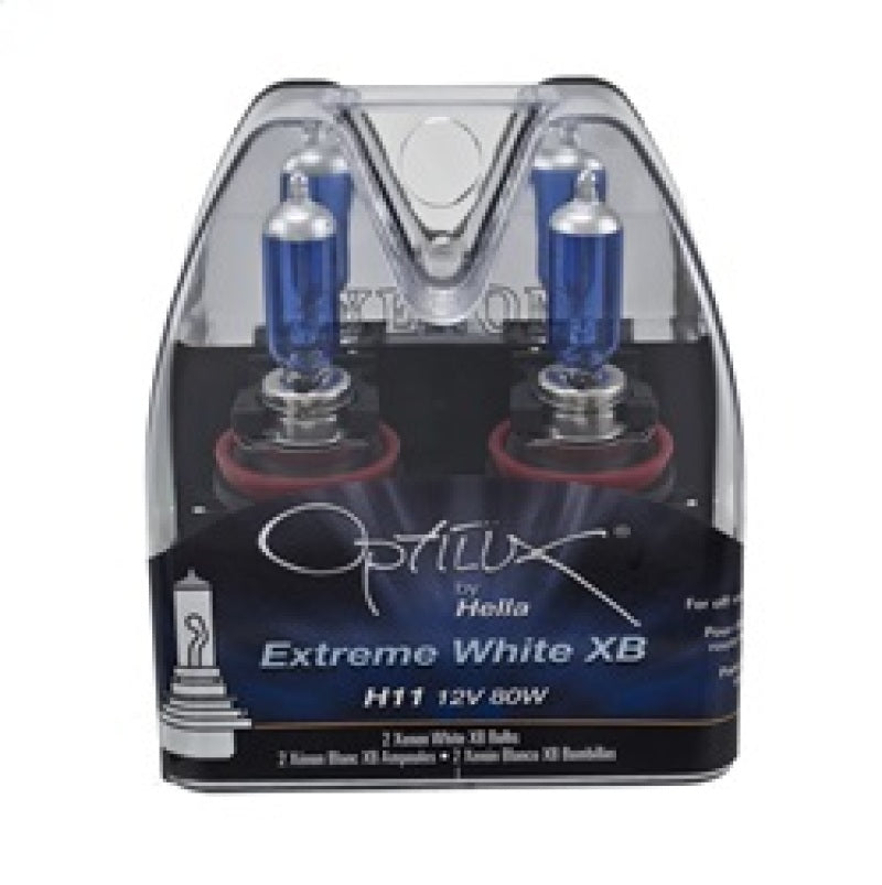 Hella Optilux XB Extreme Type H11 12V 80W Blue Bulbs - Pair - Racecraft Industries