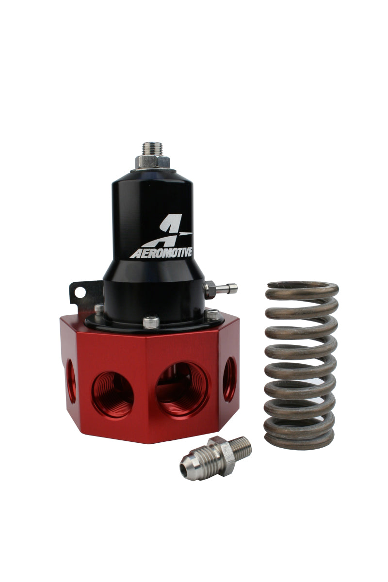 Aeromotive Regulator - 30-120 PSI - .500 Valve - 4x AN-08 and AN-10 inlets / AN-10 Bypass - Racecraft Industries
