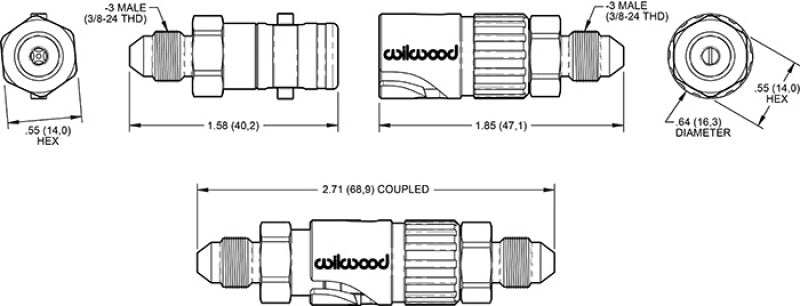 Wilwood Quick Disconnect Kit -3 AN - Racecraft Industries