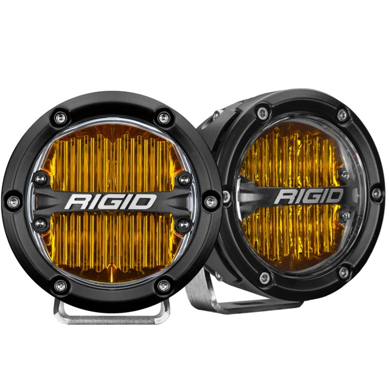 Rigid Industries 360-Series 4in LED SAE J583 Fog Light - Selective Yellow (Pair) - Racecraft Industries