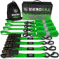 Rhino USA Medium Duty Ratchet Strap Tie-Down 4-Pack (Green) - Racecraft Industries
