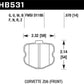 Hawk 06-10 Chevy Corvette (OEM Pad Design) Front HPS Sreet Brake Pads - Racecraft Industries