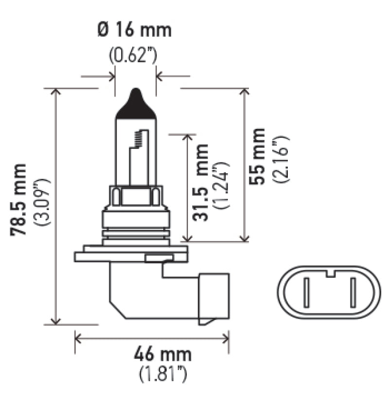 Hella 9006 12V 55W Halogen Bulb - Racecraft Industries