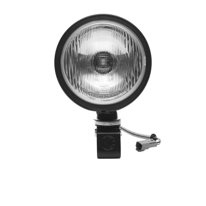 KC HiLiTES Daylighter 6in. Halogen Light 100w Spread Beam (Single) - Black SS - Racecraft Industries