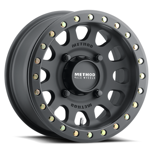 Method MR401 UTV Beadlock 15x7 / 5+2/38mm Offset / 4x136 / 106mm CB Matte Black Wheel - Racecraft Industries