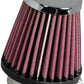 K&N Universal Chrome Filter 1 15/16 inch FLG / 3 inch Base / 2 inch Top / 3 inch Height - Racecraft Industries