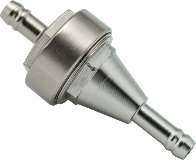 BikeMaster 1/4in Inline Fuel Filter - Titanium - Racecraft Industries