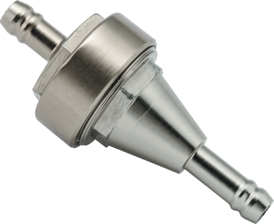 BikeMaster 1/4in Inline Fuel Filter - Titanium - Racecraft Industries