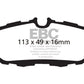 EBC 10-14 Ford Mustang 3.7 Yellowstuff Rear Brake Pads - Racecraft Industries