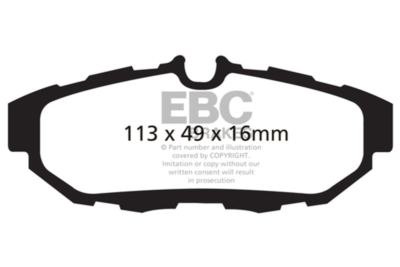 EBC 10-14 Ford Mustang 3.7 Yellowstuff Rear Brake Pads - Racecraft Industries
