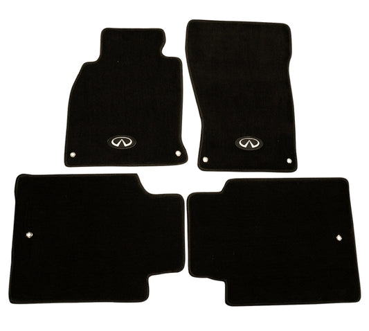 NRG Floor Mats - 13+ Infinity Q70 w/ Infiniti Emblem Logo (4 pieces) - Racecraft Industries