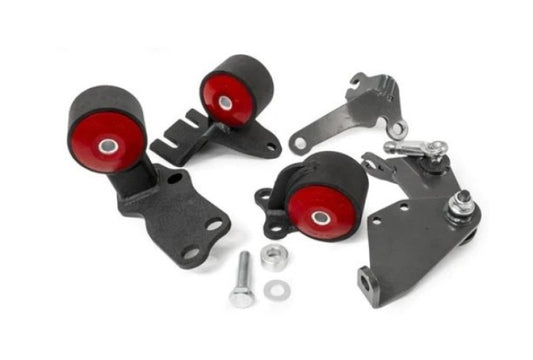 Innovative 88-91 Civic B-Series Black Steel Mounts 60A Bushings w/o Actuator - Racecraft Industries