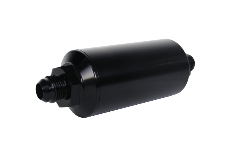 Aeromotive In-Line Filter - AN-08 size Male - 10 Micron Microglass Element - Bright-Dip Black - Racecraft Industries