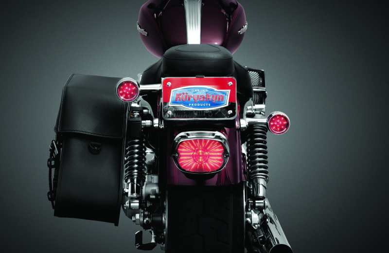 Kuryakyn License Plate Turn Signal & Marker Light Mount Chrome - Racecraft Industries