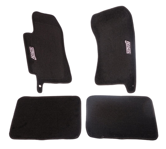 NRG Floor Mats - 04-07 Subaru WRX STI (STi Logo) - 4pc. - Racecraft Industries