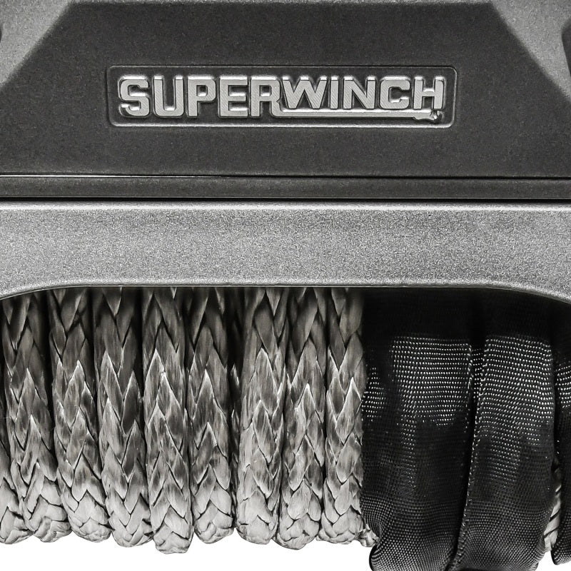 Superwinch 12000 LBS 12V DC 3/8in x 80ft Synthetic Rope SX 12000SR Winch - Graphite - Racecraft Industries