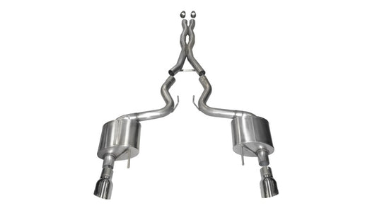Corsa 2015-2017 Ford Mustang GT 5.0 3in Cat Back Exhaust Polish Dual 4.5in Tip (Xtreme) - Racecraft Industries