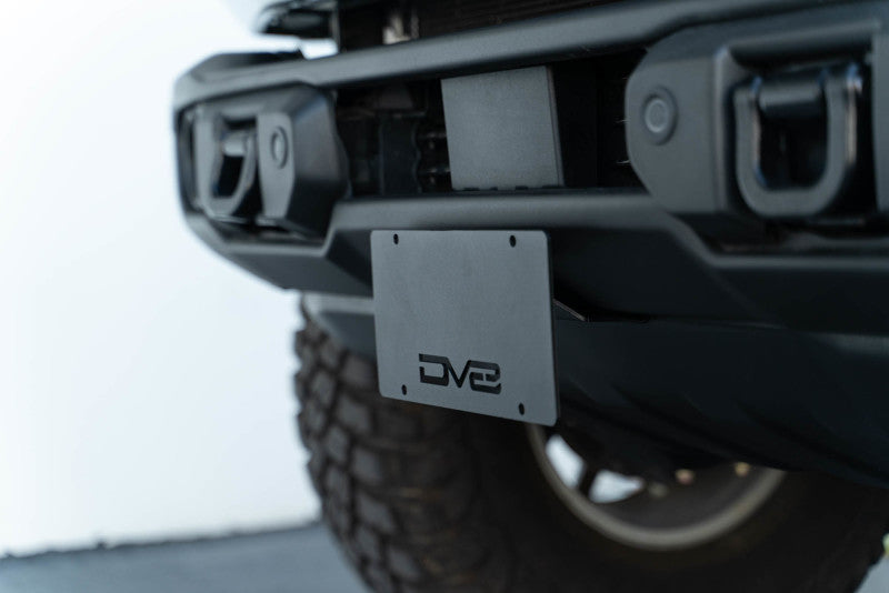 DV8 Offroad 21-23 Ford Bronco Capable Bumper Front License Plate Mount - Racecraft Industries