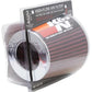 K&N Universal Air Filter Chrome Round Tapered Red - 4in Flange ID x 1.125in Flange Length x 5.5in H - Racecraft Industries