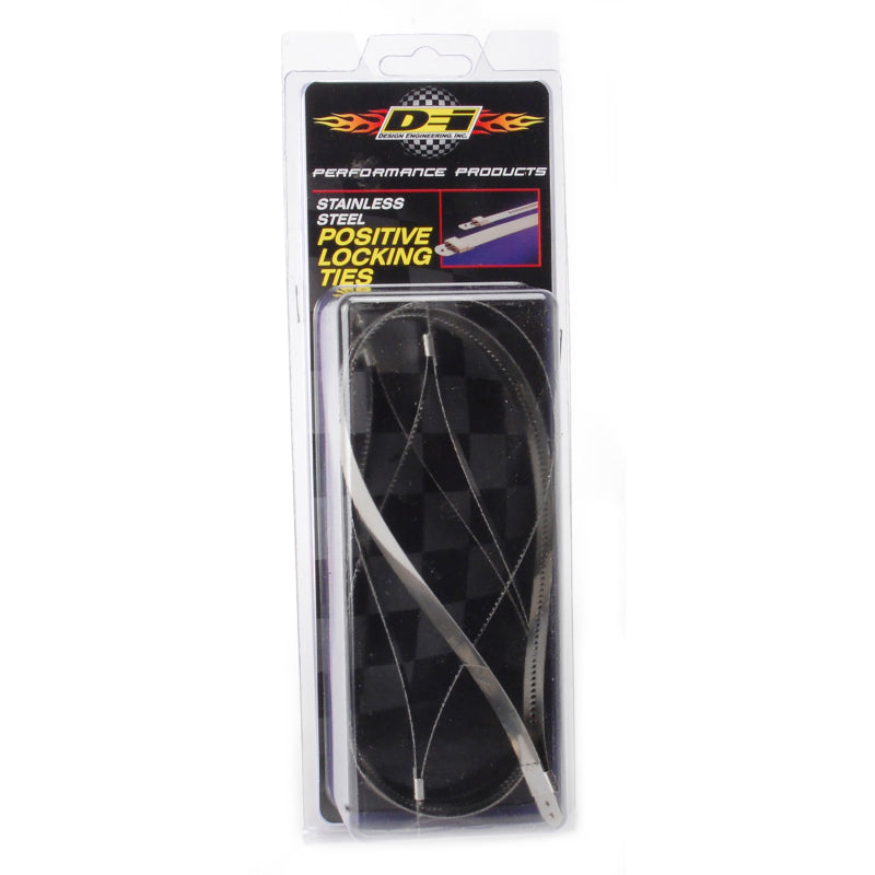 DEI Stainless Steel Positive Locking Tie 1/2in (12mm) x 14in - 4 per pack - Racecraft Industries