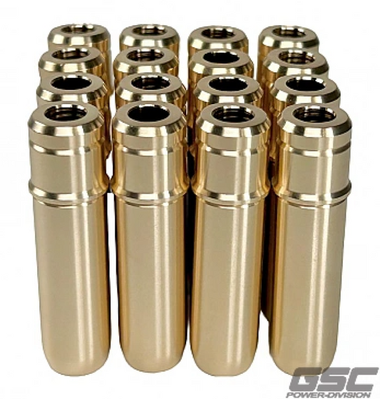 GSC P-D Ford 5.0L Coyote Gen 1/Gen 2 (STD) Intake/Exhaust Valve Guide w/Stopper - Set of 16 - Racecraft Industries