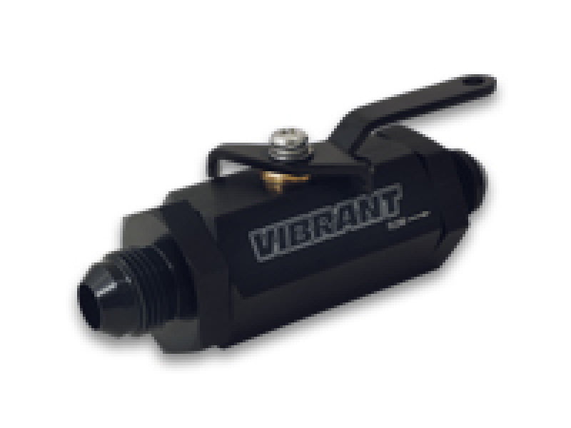 Vibrant -4AN to -4AN Male Shut Off Valve - Black - Racecraft Industries